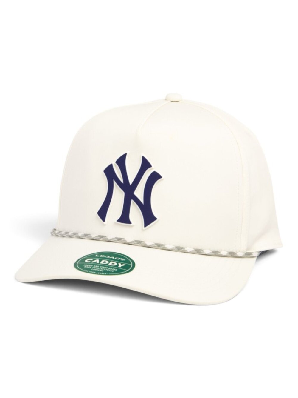 New York Yankees NY Navy 3D Snapback Rope Hat- White